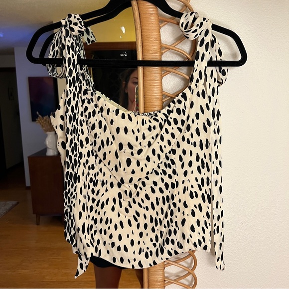 Reformation Ellora Top in Cheetah, sz 12 - Picture 6 of 16